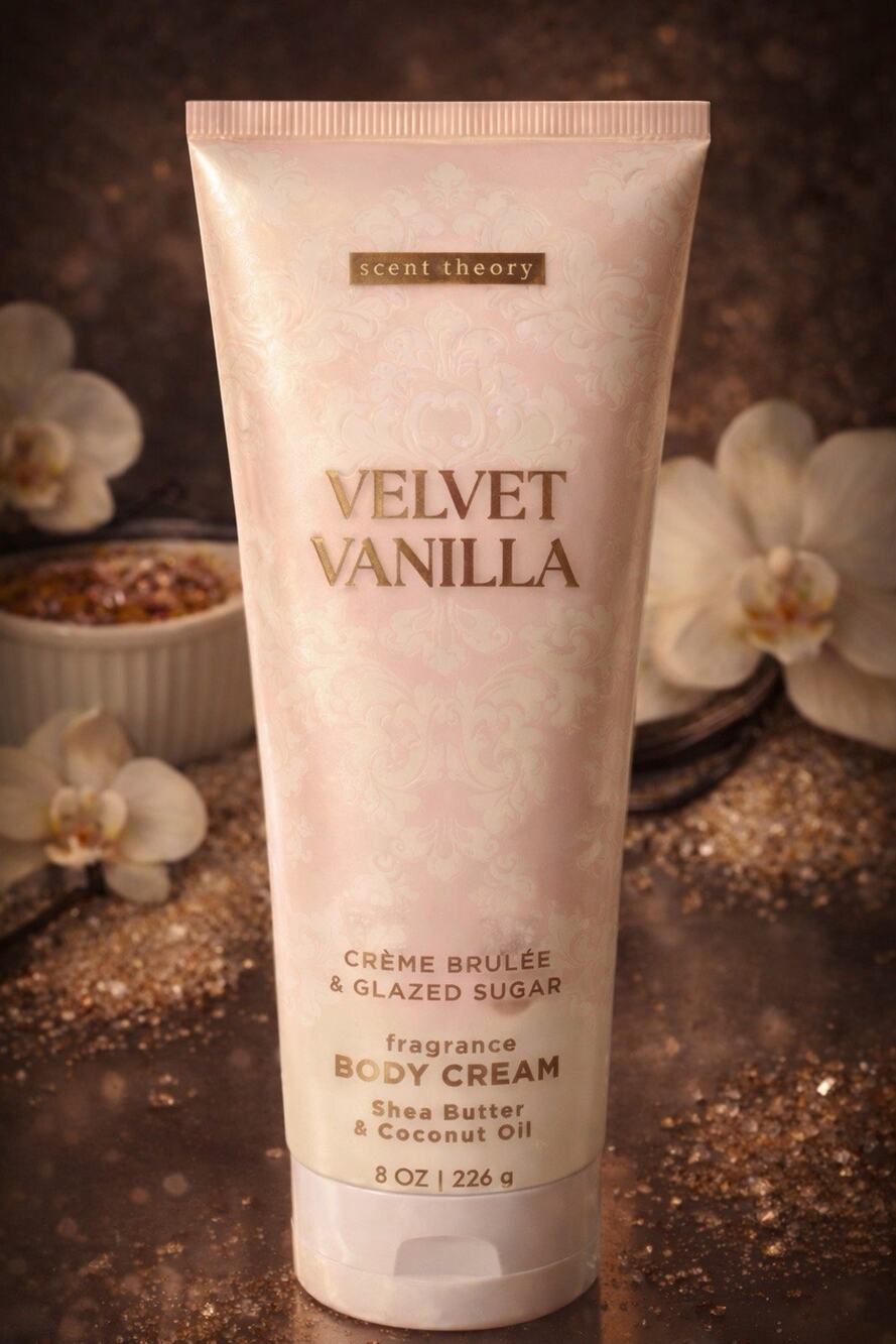 Scent Theory -Velvet Vanilla- Crème Brûlée & Glazed Sugar - Fragrance Body Cream